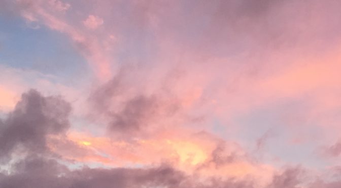 雨上がりの夕焼け
