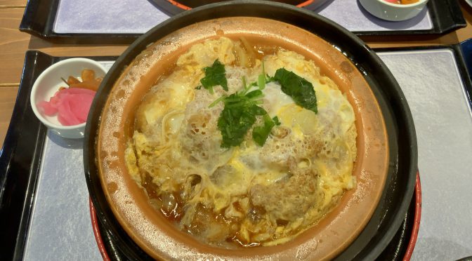 豆腐かつ煮定食  ＠田むら　銀かつ亭